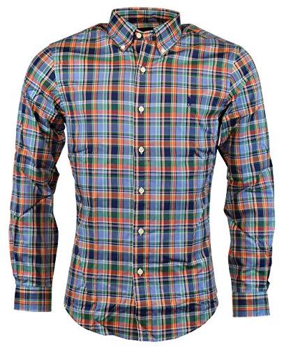 Polo ralph lauren mens slim fit button-down shirt - nav…