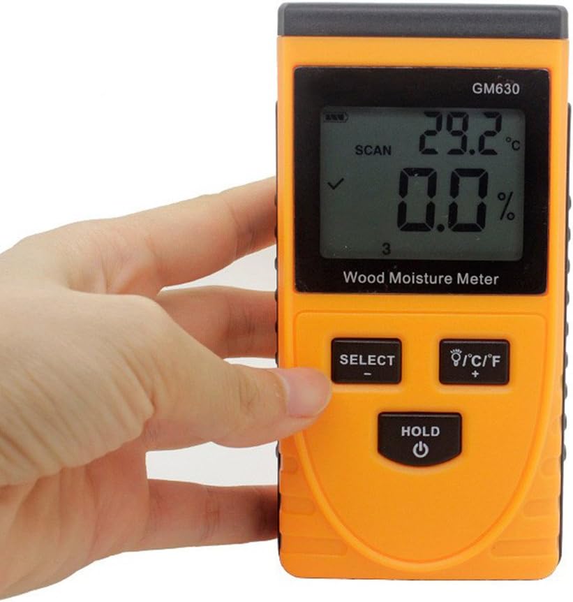RGBS Inductive Wood Moisture Tester Digital LCD Display Induction Timber Moisture Meter Temperature Tester - Image 5