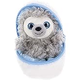 Made By Aliens Snowball Zip up Surprise Egg Stuffed Animal – 6 inch – Cute and Soft Plush Toy Assortment for Friends Family All Ages – Spring Easter Birthday Christmas (Sloth)