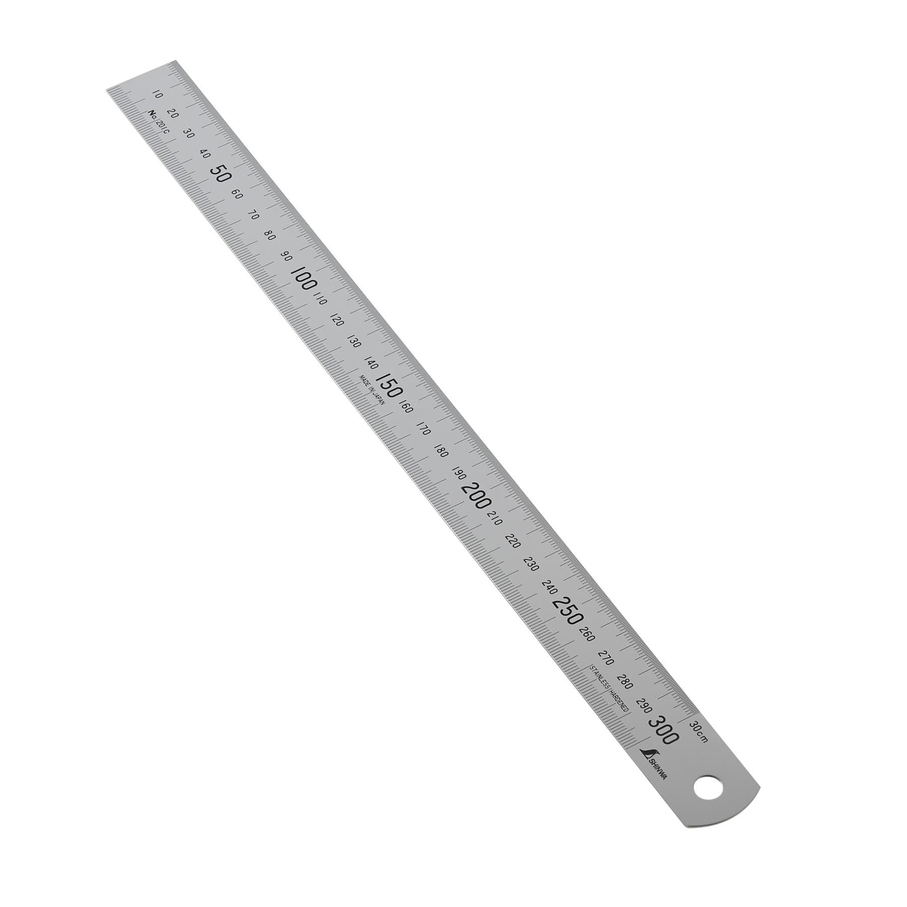 Shinwa Hard Chrome Rule 300mm/12" (Dual Scale)