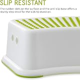 Straame Sturdy Step Stool 2 Pack Green White Non-Slip Kids Toilet Booster view 7