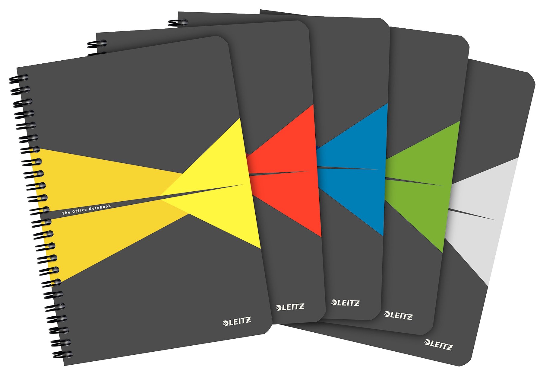 Leitz Esselte Leitz A4 Office Notepad, Laminated Card, Squared, 90 Sheets, Assorted Colours