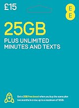EE 4G Pay As You Go SIM Nano Micro Standard Unlimited Calls Texts Internet view 1