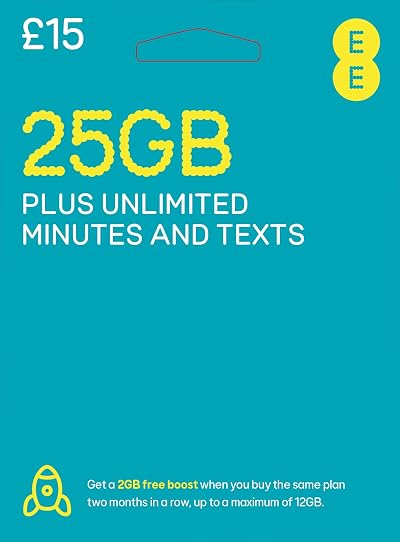 EE 4G Pay As You Go SIM Nano Micro Standard Unlimited Calls Texts Internet