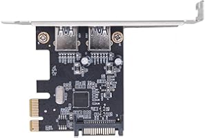 YIBAISI 2port USB C PCIE Adapter Card, PCIe to 2Port USB3.2 Gen1 Expansion Adapter, 5Gbps Highly Speed for Desktop PC