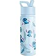 Simple Modern Disney Stitch Water Bottle with Straw Lid | Reusable Insulated Stainless Steel Cup for Girls, School | Summit Collection | 18oz, Tropical Stitch