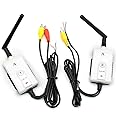 Eaglerich 2.4G Wireless AV Cable Transmitter and Receiver for Bus Car Video Monitor Truck Reversing Rear View Backup Camera 200m Range