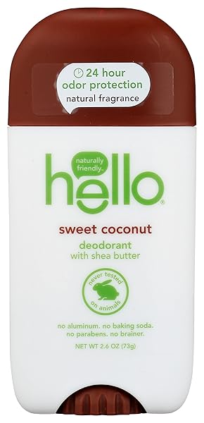 HELLO SWEET COCONUT DEODORANT, 2.6 OZ