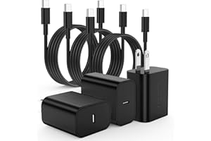 ESSRI 3Pack 45W USB C Charger for Samsung Galaxy S24 Ultra, Super Quite Fast Charging Type C Block with 6FT C to C Cord for Samsung Galaxy Tab S9 S8 S23 Ultra S22 Ultra S23 S22 S21 Note 10 Plus 20