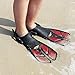 CAPAS Snorkel Fins, Swim Fins Travel Size Short Adjustable for Snorkeling Diving Adult Men Women Kids Open Heel Swimming Flippers