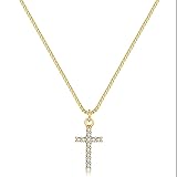Joxevyia Cross Necklace for Women 14K Real Gold