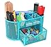 PAG Desk Organizers and Accessories Storage Caddy, Office Supplies Desktop Organization, Office Decor Mesh Pencil Holder, 9 Compartments, Blue