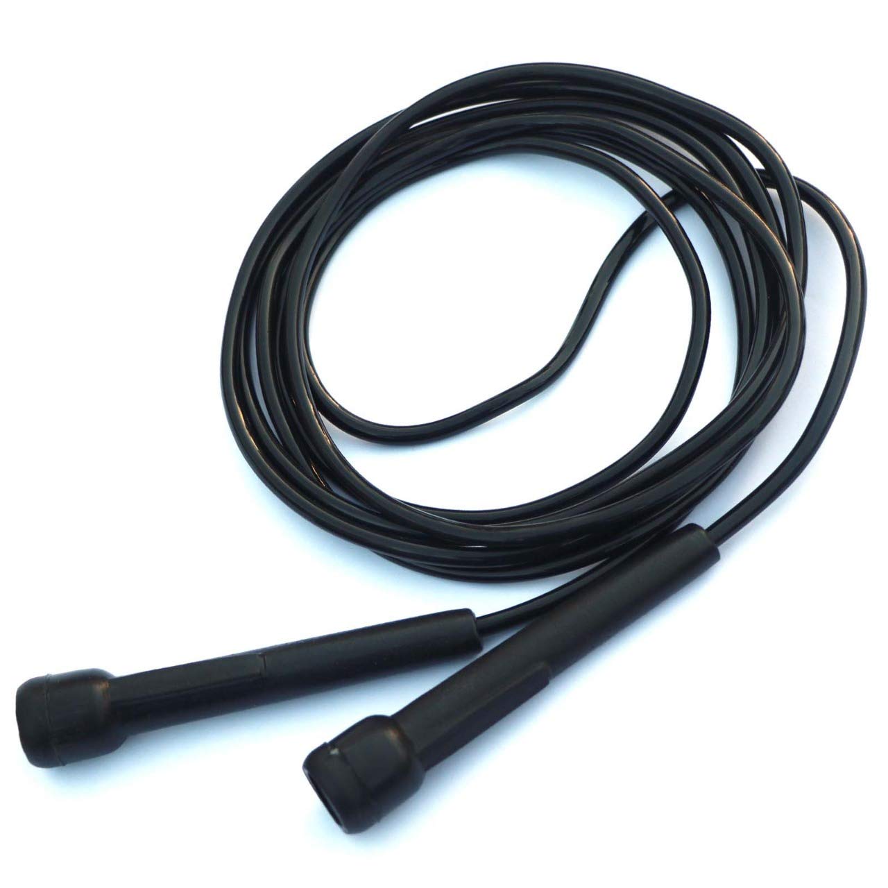 Plastic Skipping Rope Jump Jumping Speed Rope Exercise Fitness Rope 9-ft Gym Fitness Accessory (Black)