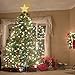 NICEXMAS Christmas Tree Topper LED Star Battery Operated Treetop Decoration (Gold)
