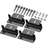 Spartan Power Black Solar Panel Z Bracket Mount - Lightweight Anodized Aluminum Mounting Brackets for RVs, Trailers, Vans, Ca