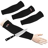 GOL-SIV Arm Protectors For Thin Skin And Bruising, Cut Resistant Sleeves For Men Women, Kevlar Sleeves,A5 Level Protection Arm Sleeves For Gardening (Black, 2pairs, 11.8 In)