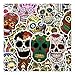 Halloween Skull Stickers Pack (60pcs) Laptop Skull Decals Dia de Los Muertos Mexican Day of The Dead Sticker Bomb Water Bottle Luggage Bike Computer Skateboard Vinyl Decal Pack