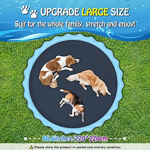 Protado Splash Pad, 86.6" Size Sprinkler Play Mat for Dogs & Kids