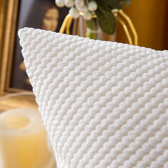 MIULEE Juego de 2 Soft Fundas granulado Fundas para Cojines ...