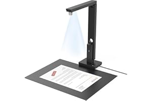 CZUR Portable 12MP Document Scanner, USB Document Camera, Fast Scan 1s/Page, Capture Size A4, OCR Function, Travel-Friendly Mobile Scanner for Mac & Windows, Lens1200 Pro (Not for Books)