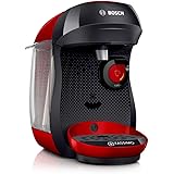 Bosch Tas1003 Cafetera Monodosis Multibebida, 1400 W, 0.7 litros, plástico, Rojo/Negro