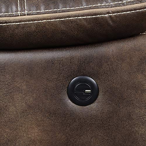 Bassfield Swivel Reclining Glider in Brown with Swivel, Glide, And Recline Motion, by Artum Hill