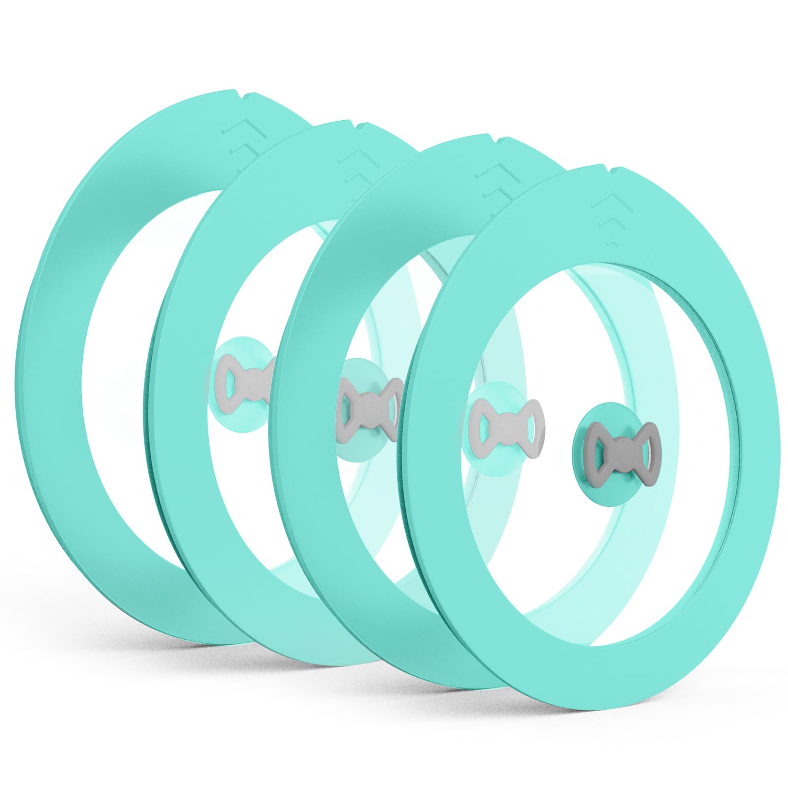 Photo 1 of 4 Pack Replacement Lids for Pyrex 7200-PC 2 Cup Glass Containers Bowl Silicone Storage Cover Leakproof Green