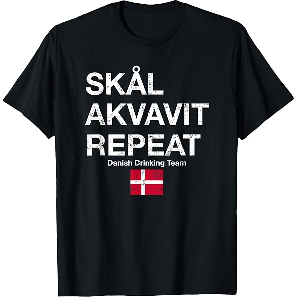 T-shirt Patriotique Danemark Avec Drapeau - Homme, Coton, Fait Main Aux États-Unis