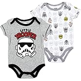 Star Wars Baby Boys' Little Trooper 2 Pack Bodysuit Set
