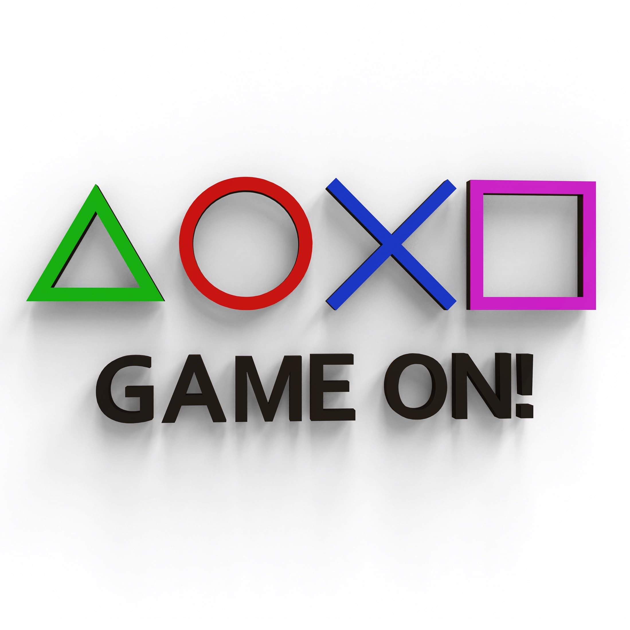 DekoArte - Game Over Wall Sticker 130x55cm - Gamer Wall Decoration Original and with 3D Style