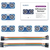 ELEGOO 5PCS HC-SR04 Ultrasonic Module Distance Sensor Kit | Compatible with Arduino UNO MEGA Nano Robot XBee ZigBee, Measure 3-450 cm, Obstacle Avoidance, Parking Alerts, STEM Projects