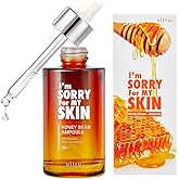 I'M SORRY FOR MY SKIN Facial Skin Ampoule, Korean Skin Care Serum for Face with Propolis, Adenosine and Niacinamide, Anti-Wrinkle & Nourishing Effect (Honey Beam Ampoule)