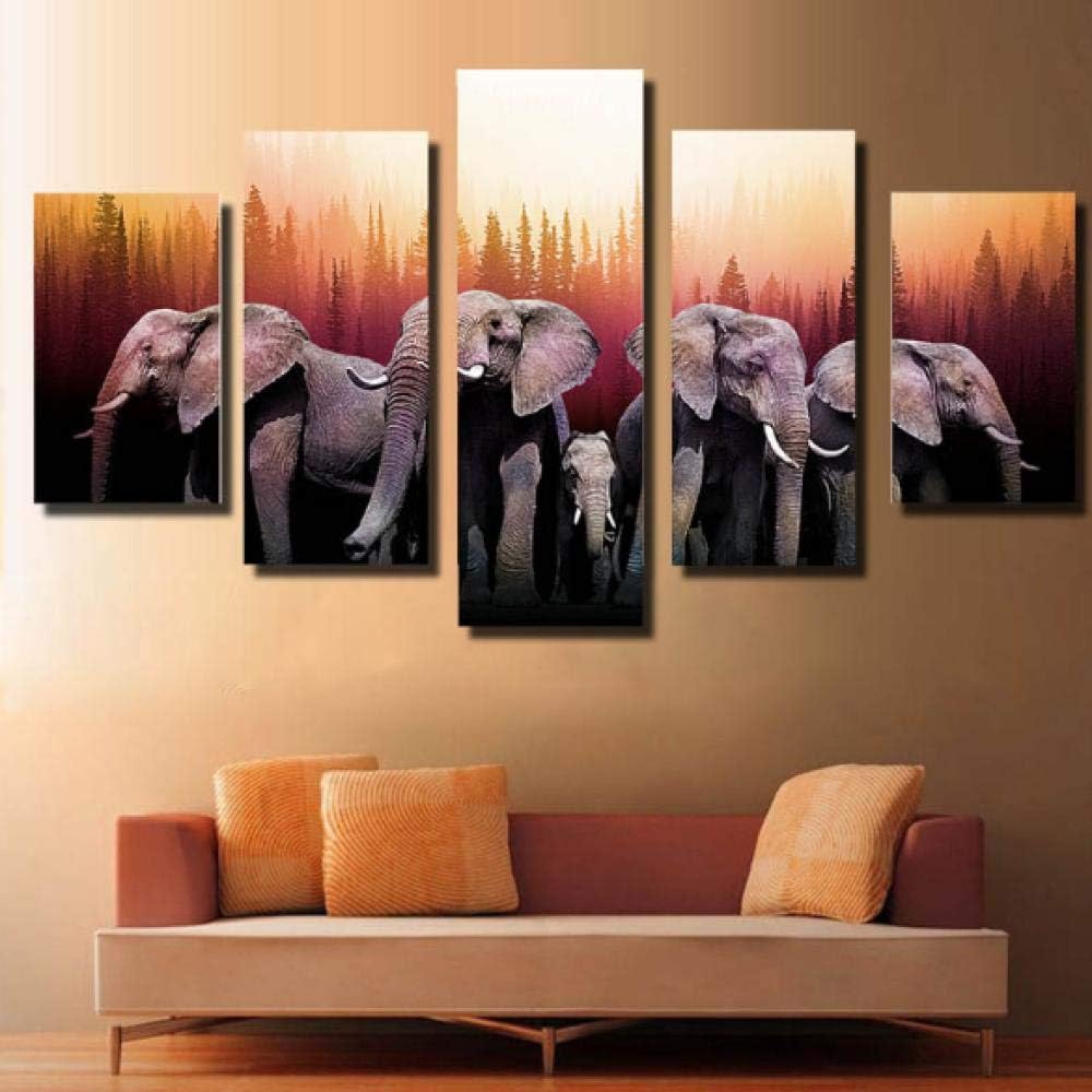 5 Piezas Modernos HD Impresión Cuadros Artística,5D DIY