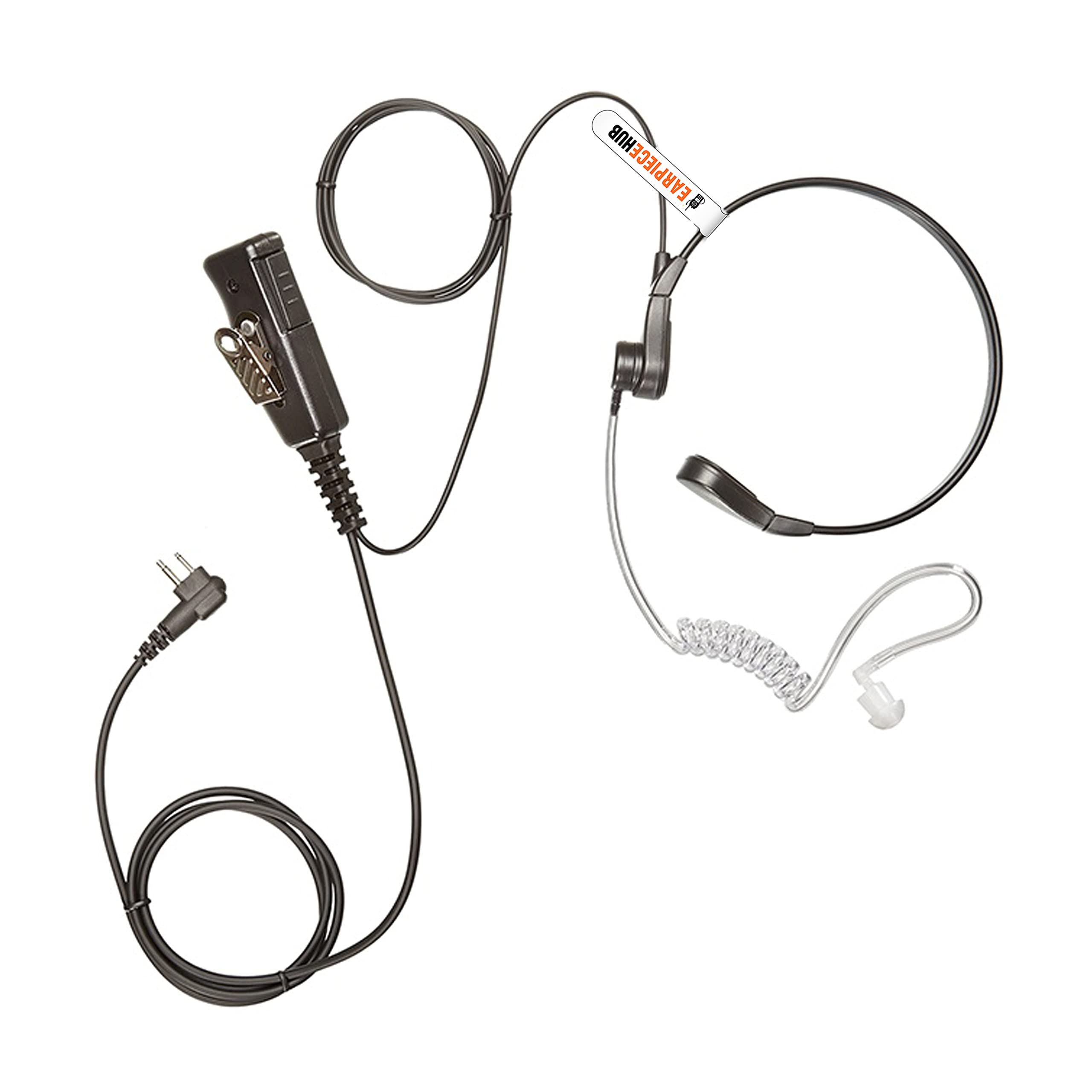 TACTICAL THROAT EARPIECE Compatible with MOTOROLA 2 PIN RADIO CP040, GP300, XTN, DTR