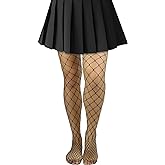 Lastclream High Waisted Fishnet Tights for Women Sexy Fishnets Stockings Full Footed Fishnet Sheer Pantyhose Plus Size