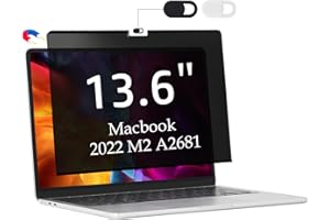 BlueSwan Magnetic Privacy Screen Filter Compatible for MacBook Air 13.6" A3113 A26812022-204 M3 M2, Ultra-thin Removable Anti