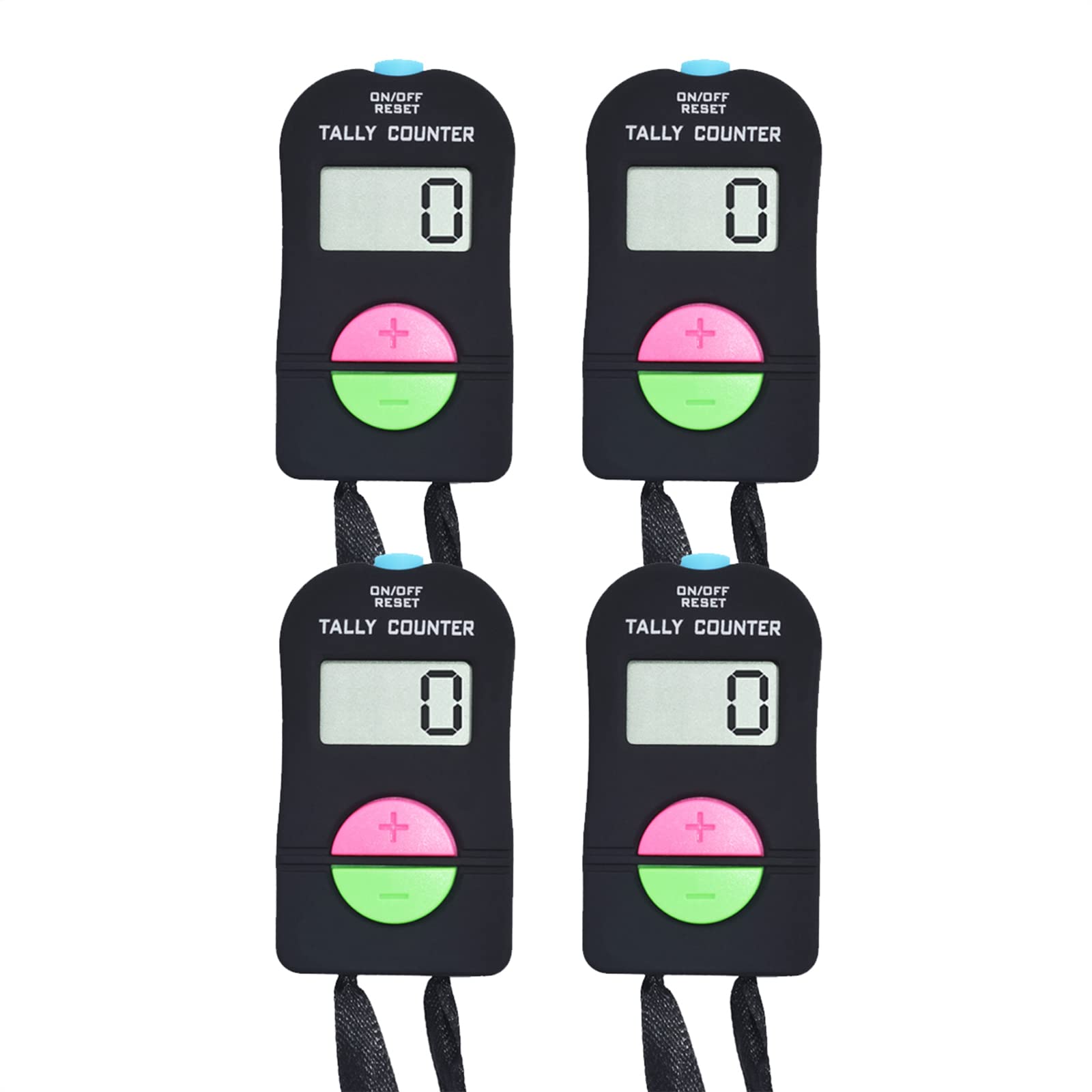 VANVENE Electronic Hand Clicker Counter, Digita Creen Counter,Add and Subtract People Flow Manual Counter Clicker for Golf Sports (4PCS)