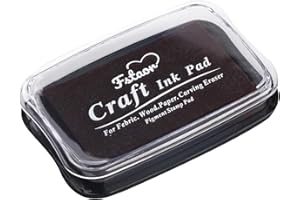 MOYBMG Large Finger Ink Pads for Washable Craft Ink Stamp Pads, DIY for Rubber Stamps, Paper, Scrapbooking, Wood Fabric, Best Gift for (3 x2inch Brown)