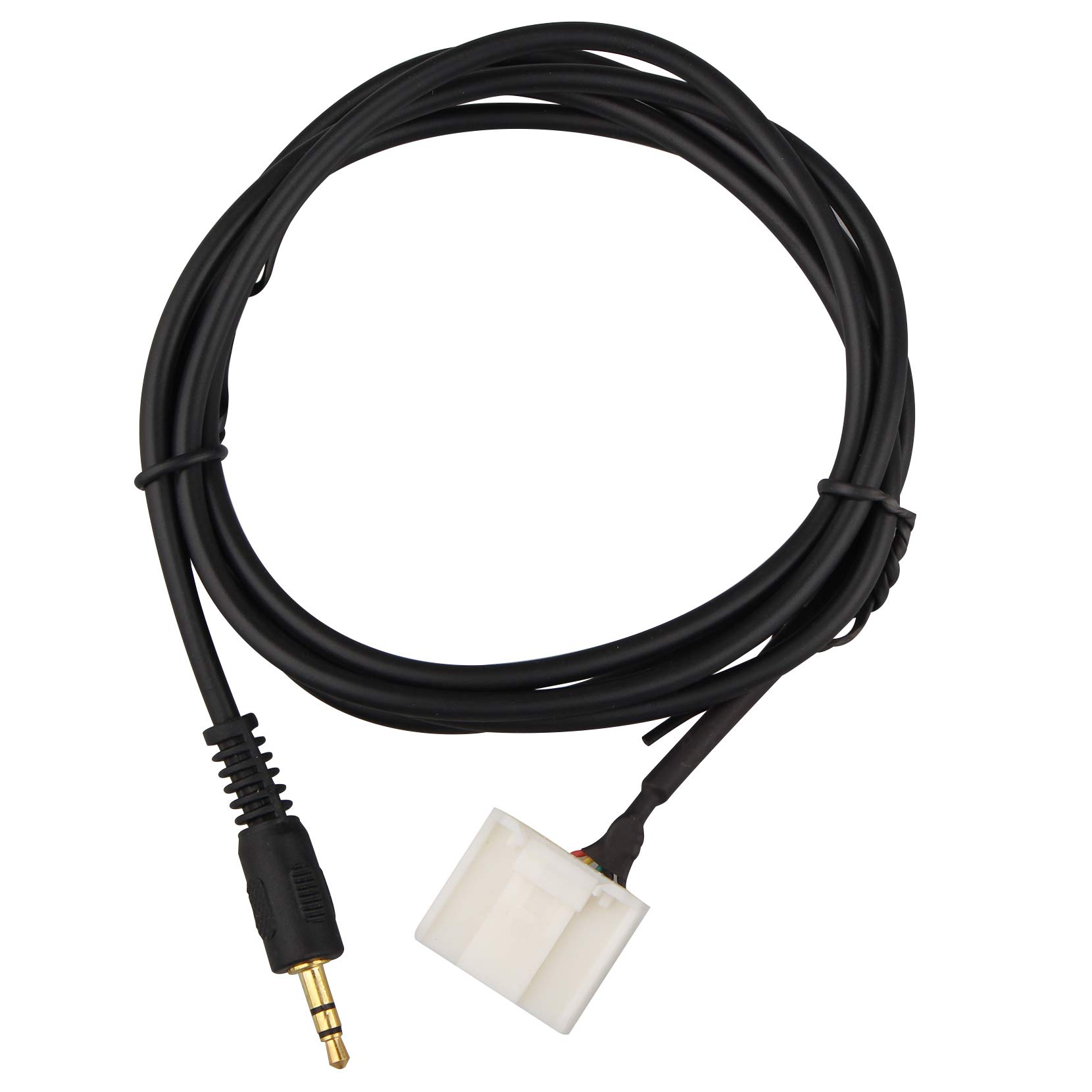 Jopto 3.5mm AUX Audio Line Music CD Interface Adapter Audio Jack Cable Lead Mp3 Compatible with Samsung, Huawei, Xperia Lumia, LG Phone, MP3 Player to Toyoyta Camry Corolla Reiz Highlander RAV4