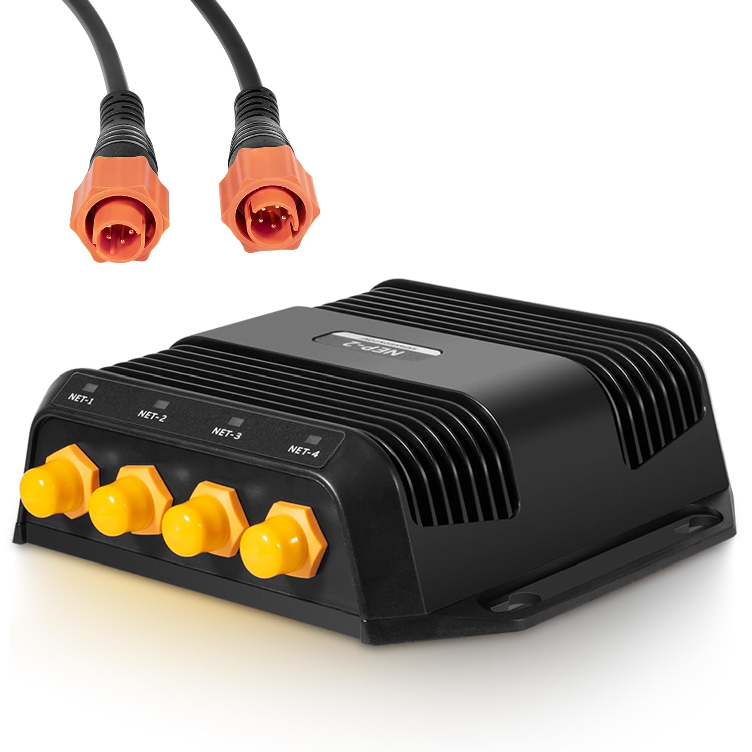 Photo 1 of 000-10029-001 NEP-2 Network Expansion Port with 6 ft (1.82 m) Ethernet Crossover Cable for Lowrance, 5-Port Marine Ethernet Hub Kit for Connecting Displays, Radar and Echosounders