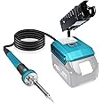 Cordless Soldering Iron Station Tool for Makita18V LXT Battery, Portable Electric 60W Soldering Iron Kit for Makita BL1850, BL1860,BL1830 for DIY, Appliance Repair, Wire Welding(Battery NOT Included)