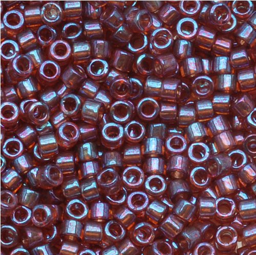 Miyuki Delica Seed Beads 11/0 Transparent Raspberry DB104 7.2 GR