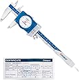 Dasqua Digital Calipers 6" / 150mm IP67 Dial Caliper 0.01/0.0005''/1/128'',6 Inch, Metric and Fractional Conversion Shockproof Calipers for Machinists,Laboratory