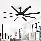 Sofucor 72 Inch Smart Ceiling Fan with Light, 8