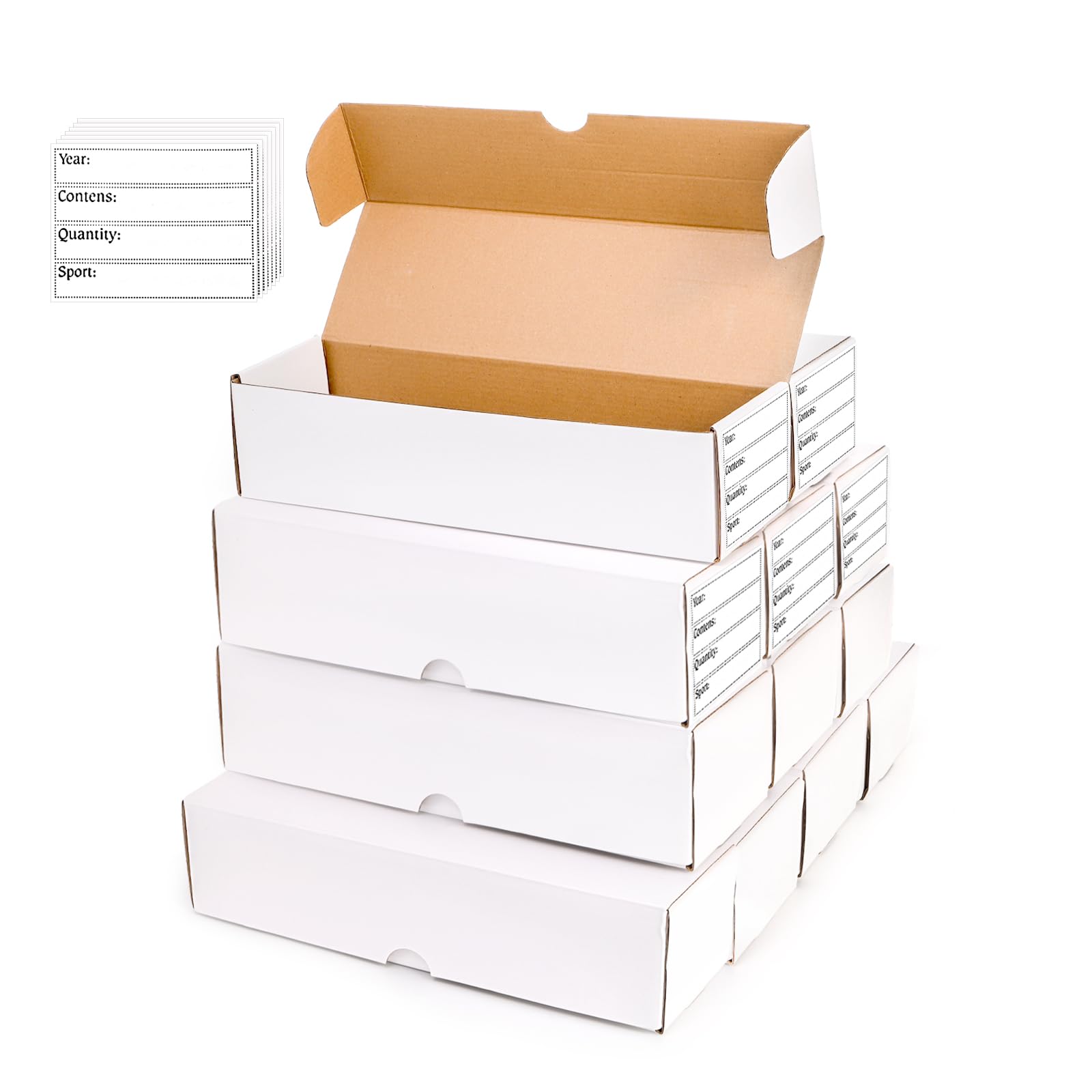 Cedilis 12 Pack 800-Count Trading Card Storage Box, Cardboard Storage Boxes for Baseball, Sports, Football, Basketball Cards