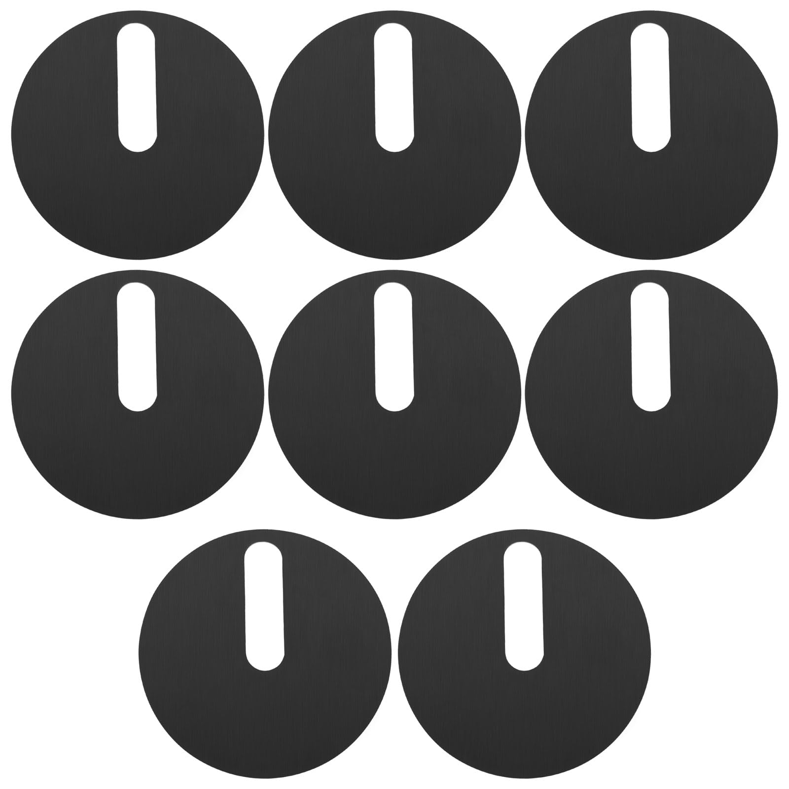 VGOL 8pcs Toilet Hinge Base Plate Washer 40mm Diameter Non-Slip Toilet Hinge Fixings Round Toilet Hinge Rubber Pad Replacement Black