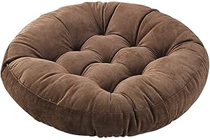 Tiita Indoor/Outdoor Floor Pillows Cushion 22"x22" Round Seat Cushions for Patio Garden, Meditation Cushion for Yoga Living Room Sofa Balcony, Coffee