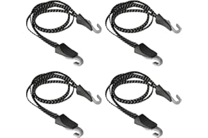 HOUSON 4 PCS Elastic Bike Strap, Bike Elastic Strap Bike Bungee Cords with Hooks Luggage Rope for Bicycles Motorcycles Trucks Trailers Shelves 68-120cm
