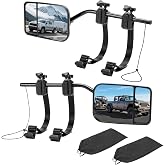 AXIMIRON Clip-On Mirror Extenders for Towing, Shatterproof Dual View Convex Tow Mirrors, 360&deg; Adjustable Universal Side Mirror Extensions for Truck, SUV, RV &amp; Trailer, 2-Pack