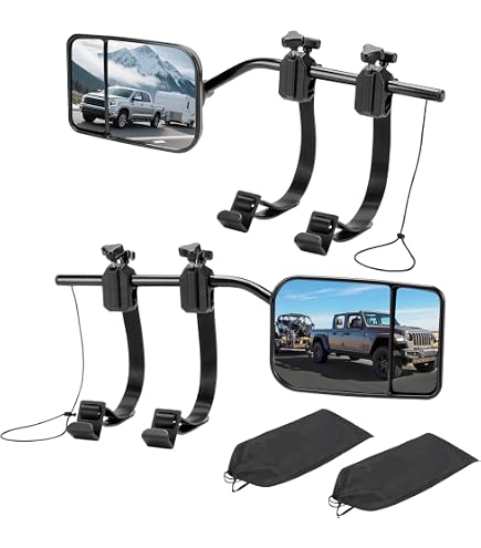 Amazon.com: CIPA 11950 Clip-On Towing Mirror,Black & Silver, 15.75